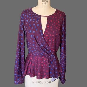 Parker Purple Peplum Blouse
